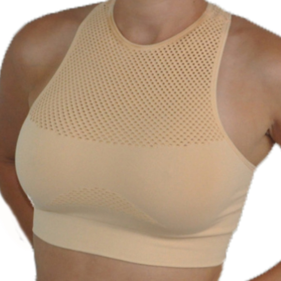 nude color sports bra